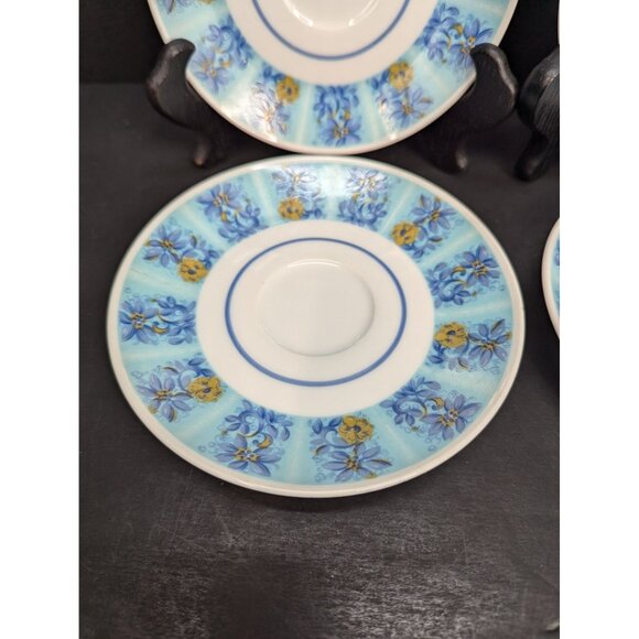 Mikasa Fine China Eclipse Piazza 57B1-B Saucer 5 3/4" Narumi Japan Set of 4 - Picture 5 of 10